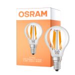 Osram LED Classic LED E14 Päärynä Filament Kirkas 1.2W 255lm - 840 Kylmä Valkoinen | Korvaa 25W