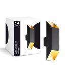 D'Lite Seinävalaisin Nura Aluminium Musta Up & Down 7W 250lm - 830 Lämmin Valkoinen | IP44