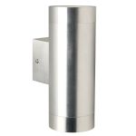 Nordlux Tin Seinävalaisin Aluminium ja Lasi Up & Down | 76mm - IP54 - Sopii 2x GU10