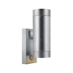 Nordlux Tin Seinävalaisin Metalli- ja Lasi Harmaa Up & Down | 76mm - IP54 - Sopii 2x GU10 - Liike- ja Valotunnistin