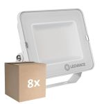 Monipakkaus 8x Ledvance LED Valonheitin Kompakti Valkoinen 50W 5000lm 100D - 840 Kylmä Valkoinen | IP65 - Symmetrinen 