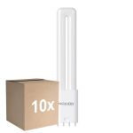 Monipakkaus 10x Noxion Lucent PL-L LED 7.9W 950lm - 830 Lämmin Valkoinen | 4-Nastaa - Korvaa 18W