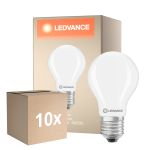 Monipakkaus 10x Ledvance Classic LED E27 Päärynä Matta 5.9W 806lm - 840 Kylmä Valkoinen| Korvaa 60W