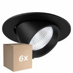 Monipakkaus 6x Noxion LED Kohdevalaisin Forza V2 Aluminium Musta 28/32/36/40W - 3300/3700/4100/4500lm 36D - 930-940-957 CCT | 160mm - Odetnij 145mm - Paras Värintoisto