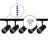 Bright Choice Täydellinen setti 1-Vaihe Rail 3 Metri Musta | incl. 5x Kohdevalaisin + GU10 2700K 3W Himmennettävä + Päätykansi, Virtaliitin ja I-Liitoskappale