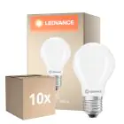Monipakkaus 10x Ledvance Classic LED E27 Päärynä Matta 5.9W 806lm - 840 Kylmä Valkoinen| Korvaa 60W