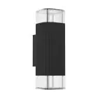 Eglo Seinävalaisin Castelnuovo Aluminium Musta Up & Down | IP65 - Sopii 1x GU10